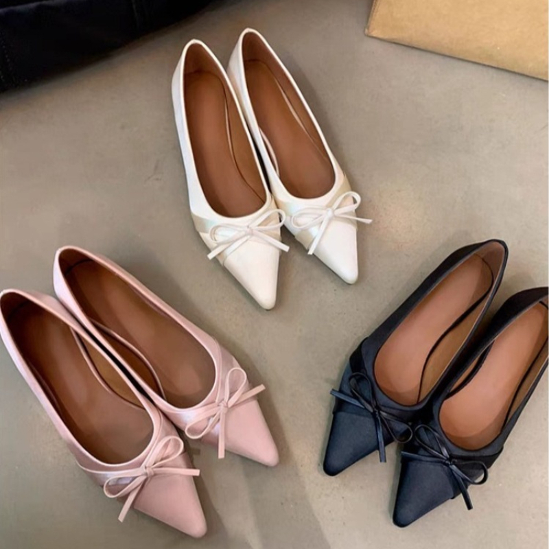 Espadrille Slip On - Sommerliche neue Chiffon-Sandalen mit süßer Schleife