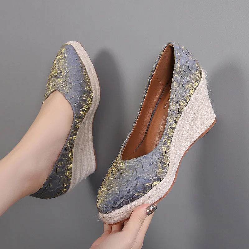 8cm Größe 34-42 Atmungsaktive  – Espadrille Slip On Bewertung und Preis