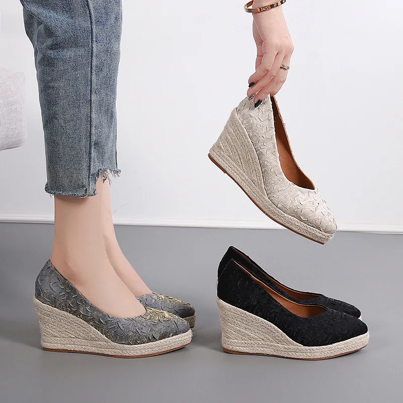 8cm Größe 34-42 Atmungsaktive  – Espadrille Slip On Bewertung und Preis