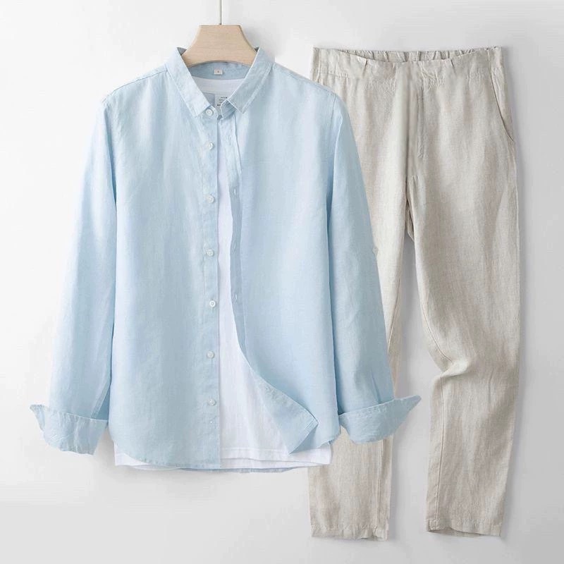 Frühling Neues Herren Baumwoll – Linen Shirt Breathable Bewertung und Preis