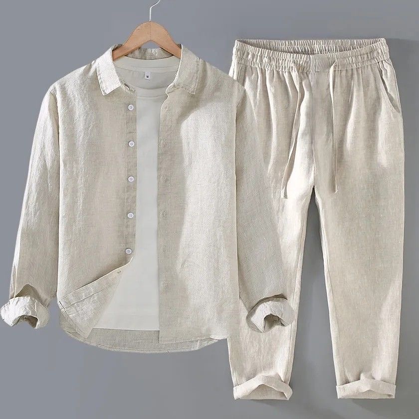 Hochwertiges, reines Leinen-Ba – Linen Shirt Breathable Bewertung und Preis