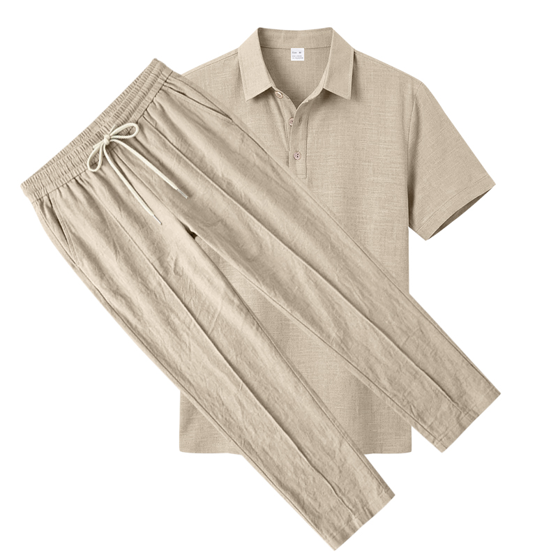 Herren 2-teiliges Polo-Set Kur – Short Linen Drawstring Bewertung und Preis