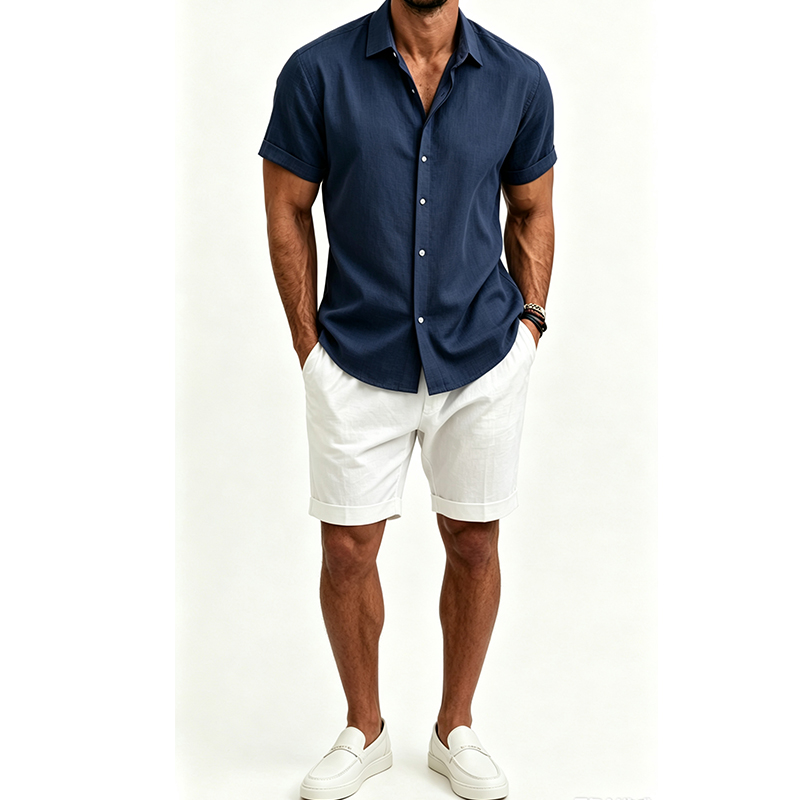 Herren Baumwoll-Leinen-Hemdset – Linen Shirt Breathable Bewertung und Preis